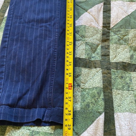 Anthropologie Pilcro Fit Hyphen Pants Size 29‎ Striped Blue Trouser Straight - Picture 10 of 11